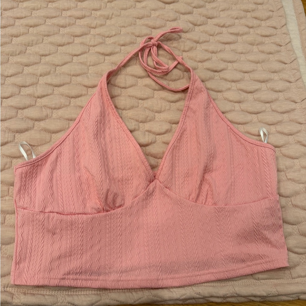 Pink adjustable halter